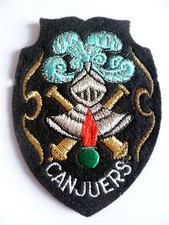 CANJUERS Patch insigne tissu Armée France années 1980 ORIGINAL FRENCH ARMY