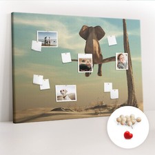 Décoratif Tableau d'affichage Tableau en liège 140x100 Éléphant dans un arbre