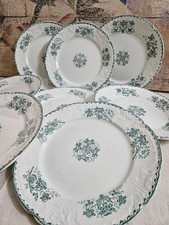 Vaisselle ancienne - Terre de Fer Modèle Richelieu - 8 Assiettes à dessert