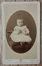 Photo CDV petite fille et sa