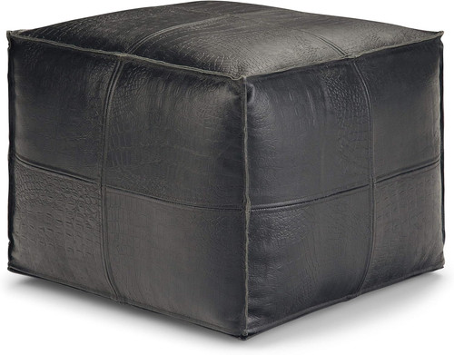 Bowen square pouf 18 inch - pouf,