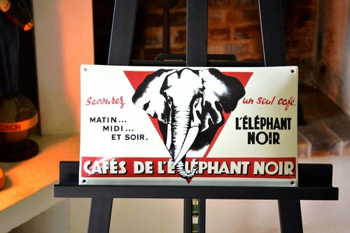 Plaque émaillée cafes - émaillée,