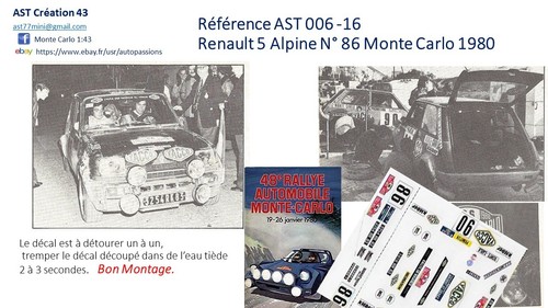 Decal renault 5 alpine - renault,
