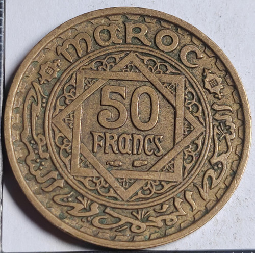 Francs 1952 maroc - 50,