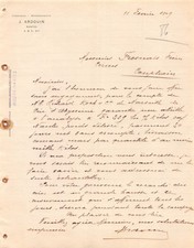 FACTURE  1909 J ARDOUIN A NANTES - M. FRESNAIS FRERES A COUPTRAIN