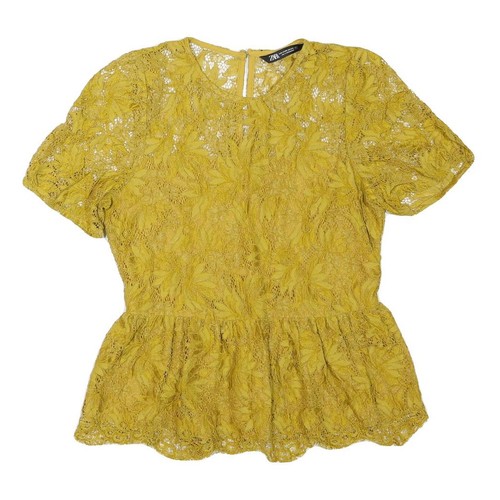 Zara femmes jaune dentelle - zara,