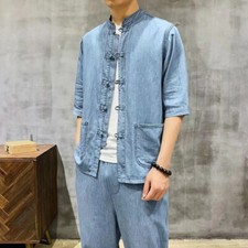 Hommes Jean Chemise Manches