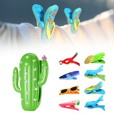 4 pièces pinces à serviettes de plage pinces à chaise longue en plastique chevilles de chaise longue porte-serviettes de piscine