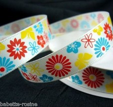 Ruban satin fleurs - **, 15