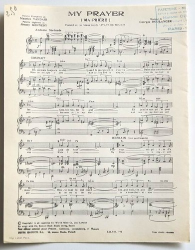 Partition vintage sheet music