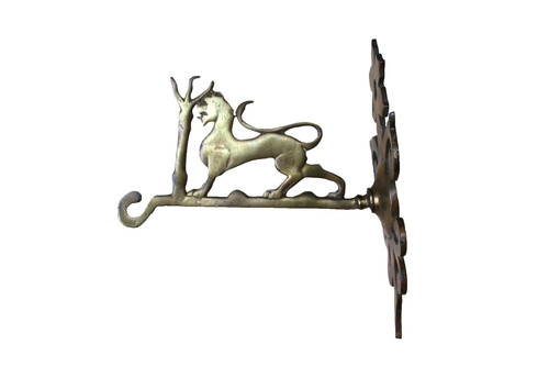 Ancien porte enseigne lion - porte, au