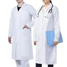 IDÉE DE TRAVAIL Blouses de Laboratoire Hommes Femmes 100% Coton Blouse Médica...
