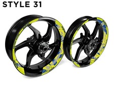 Suzuki GSR 600 Moto Jante Drapé Stickers Autocollant Pour 43.2cm Roues