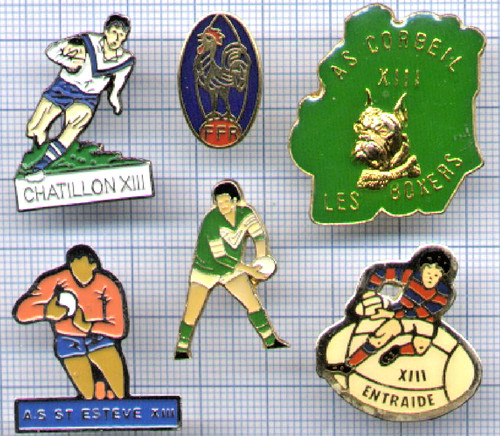 Lot pin rugby ffr jeux - lot, à