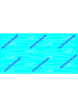 ALEZAN MODELS . DECALCOMANIES . ALPINE A 310 . BANDEAU LATERAL AR BLANC . 1/18 .