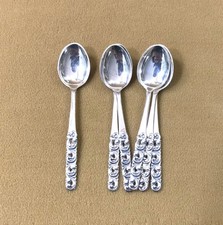 6 cuillère à moka / café expresso en argent massif 830 Couvert 9,5 cm no Minerve