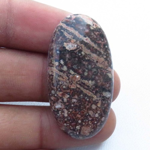 Peau léopard jaspre cabochon - peau,