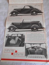 1936 Rosengart Super 5 Sales Brochure cars coupes vans