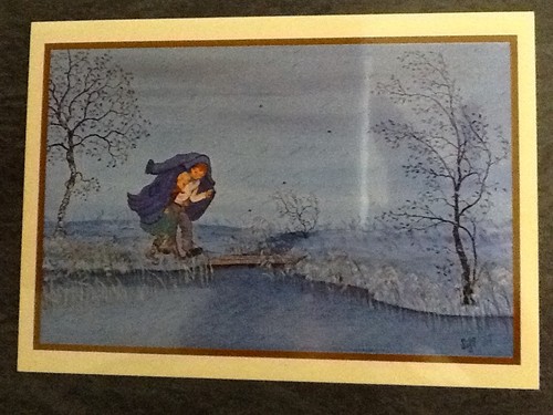 Reproduction litho peintre - cp,