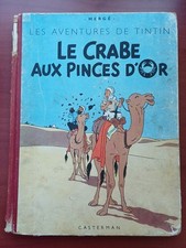 Le crabe aux pinces d'or - 4ème plat B7 - 1952 - Casterman - cote BDM 140€