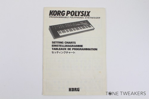 Korg polysix setting charts - setting,