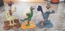 N° 002...CHICKEN RUN  Lot de 3 figurines MAC + FETCHER + FOWLER DREAMWORKS  1999