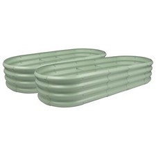 2x Vert 180cm x 90cm Arrondi