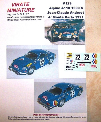 V129 alpine a110 - 1600s, 4°