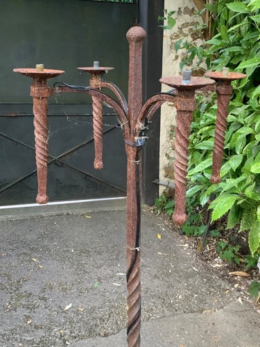 Ancien lampadaire fer - ancien,