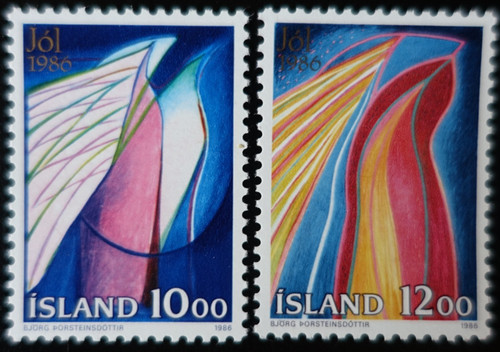 Timbres islande noël - d',