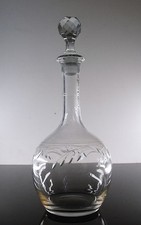 ART DECO CARAFE A VIN EN CRISTAL SOUFFLE TAILLE A LA MAIN MEISENTHAL ART DECO