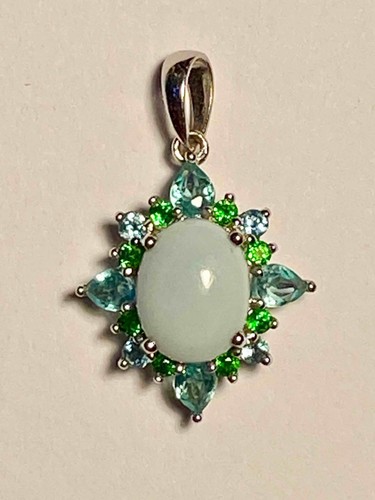 Pendentif argent opale - pendentif,