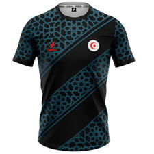 Maillot Tunisie 2025/2026 - DKALI Officiel - Noir / Bleu