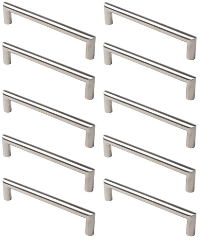 10x poignée armoire - 10x, inox