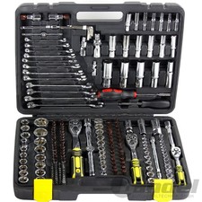 Coffre À Outils Ensemble De Clés À Douille 216 Pièces 1/4" 3/8" 1/2"