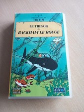 Vhs TINTIN LE TRESOR DE RACKHAM LE ROUGE Cassette Video Anime Bd Vintage