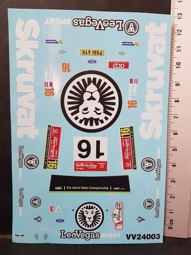 Decals ford fiesta wrc - 1/24,