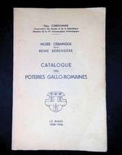Cordonnier, Catalogue des poteries gallo-romaines Musée Céramique de ENVOI