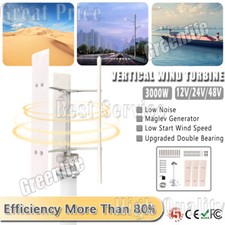Générateur Éolienne 3000W verticale éolienne 3feuilles avec Contrôleur de Charge
