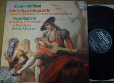 PEPE ROMERO - MARRINER / MAURO GIULIANI guitar concertos  / PHILIPS