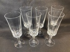 Lot de 6 flutes à champagne verre à vin en cristal vintage années 1950