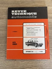 ALFA ROMEO 1750 BERLINE SPIDER GT VELOCE REVUE TECHNIQUE AUTOMOBILE 293