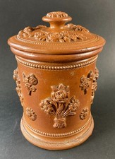 Pot à tabac ancien en gré émaillé