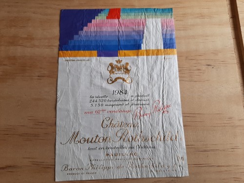 étiquette vin chateau mouton - vin,