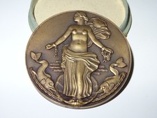 Ancienne Médaille "Liberté - Compagnie transatlantique - French Line" avec boite