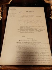 Document ancien vintage arrêté préfectoral Marseille années 1930-40 archives Bou