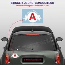 Autocollant JEUNE CONDUCTEUR A apprenti look fun ANGE ou DEMON ?   |  3959