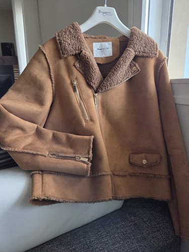 Manteau daim femme marron - daim,