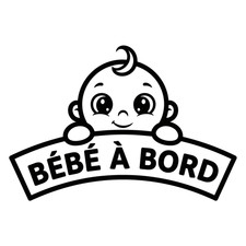 Sticker autocollant bébé à