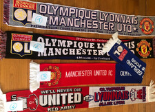 1 écharpe scarf au choix )) COUPE EUROPE - OL LYON V MANCHESTER UTD